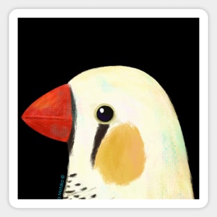 Chestnut Flanked Zebra Finch Bird Magnet